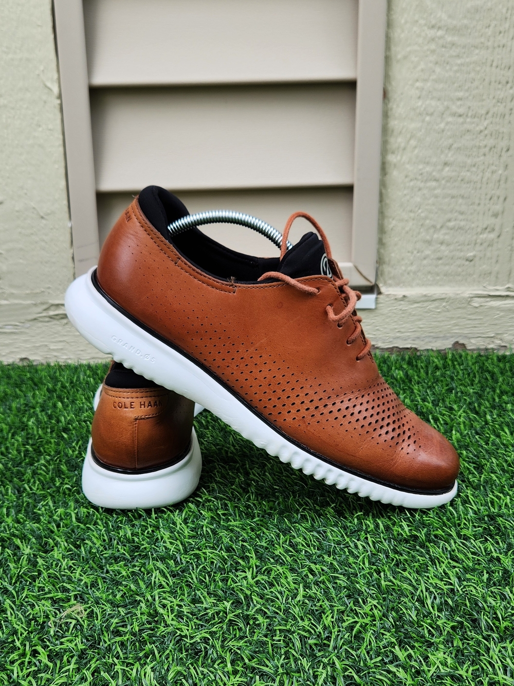 Cole Haan 2.Zerogrand Laser Wing Tip Oxford Lined Men's Size 10.5